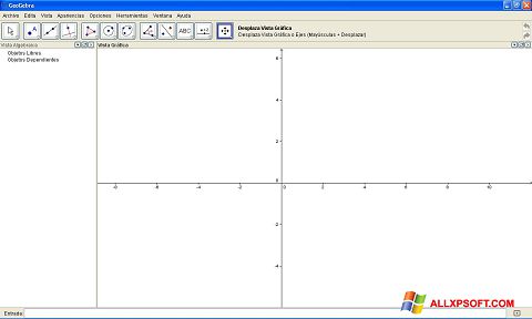 Ekrano kopija GeoGebra Windows XP