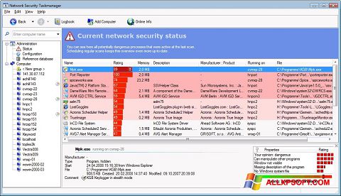 Ekrano kopija Security Task Manager Windows XP
