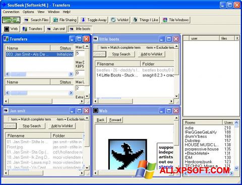 Ekrano kopija Soulseek Windows XP