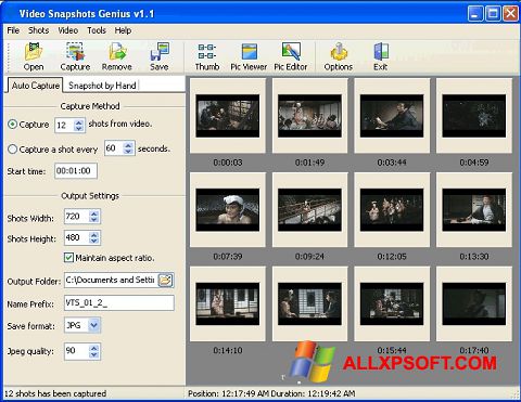 Ekrano kopija SnapShot Windows XP