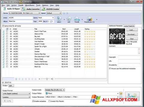 Ekrano kopija Easy CD-DA Extractor Windows XP