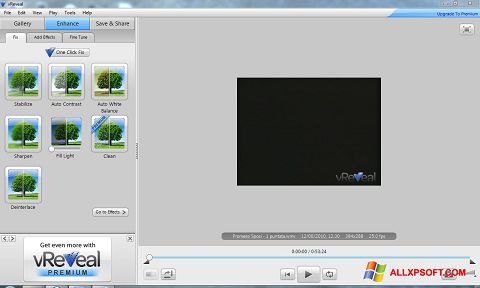 Ekrano kopija vReveal Windows XP