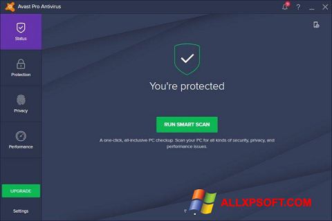 Ekrano kopija Avast! Pro Antivirus Windows XP
