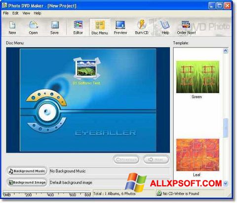 Ekrano kopija DVD Maker Windows XP