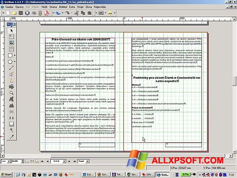 Ekrano kopija Scribus Windows XP