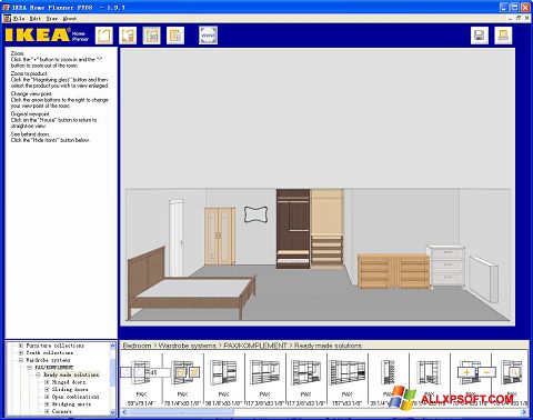 Ekrano kopija IKEA Home Planner Windows XP