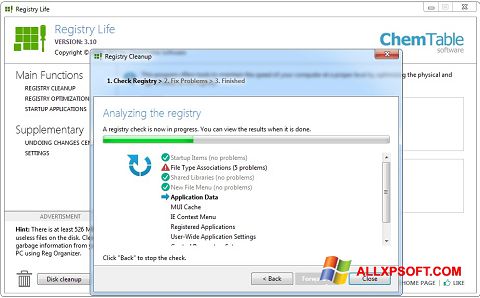 Ekrano kopija Registry Life Windows XP