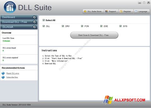 Ekrano kopija DLL Suite Windows XP