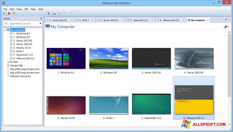 Ekrano kopija VMware Workstation Windows XP