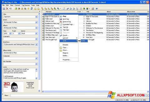 Ekrano kopija Mp3tag Windows XP