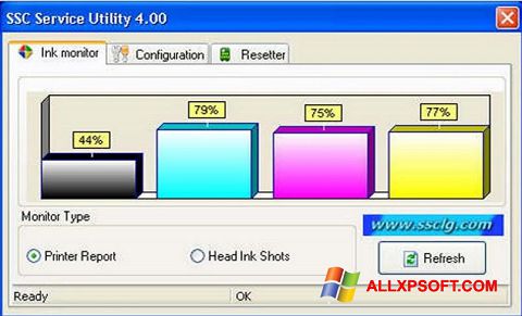 Ekrano kopija SSC Service Utility Windows XP