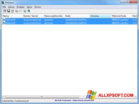 Ekrano kopija Dialupass Windows XP