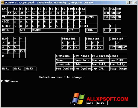 Ekrano kopija DOSBox Windows XP