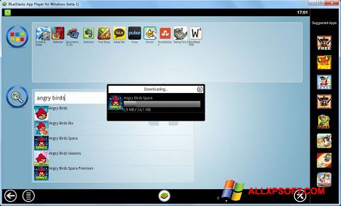Ekrano kopija BlueStacks Windows XP