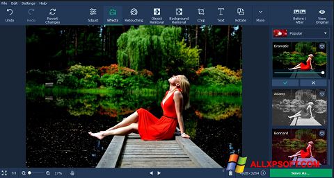 Ekrano kopija Movavi Photo Editor Windows XP