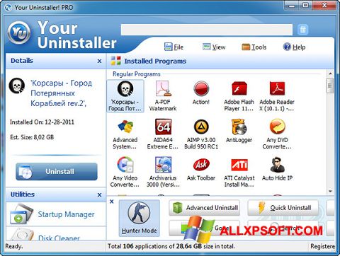 Ekrano kopija Your Uninstaller Windows XP