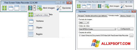 Ekrano kopija Free Screen Video Recorder Windows XP