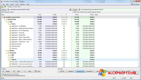 Ekrano kopija GoodSync Windows XP