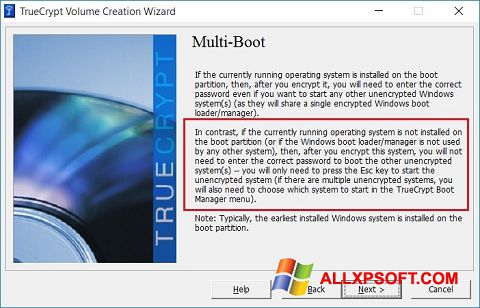 Ekrano kopija MultiBoot Windows XP